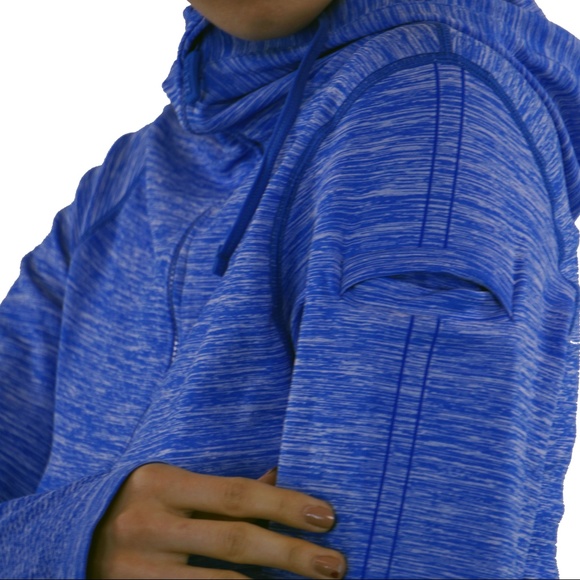 Hoodie with long sleeves and pockets Blue - Picture 4 of 5